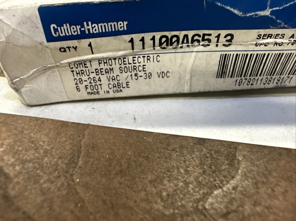 Cutler-Hammer 11100A6513 Photoelectric Sensor 20-264VAC 1.5W NO WASHERS NIB - Image 2 of 3