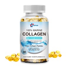 Collagen Peptides Pills 1300mg Marine Collagen With Hyaluronic Aid Vitamin C