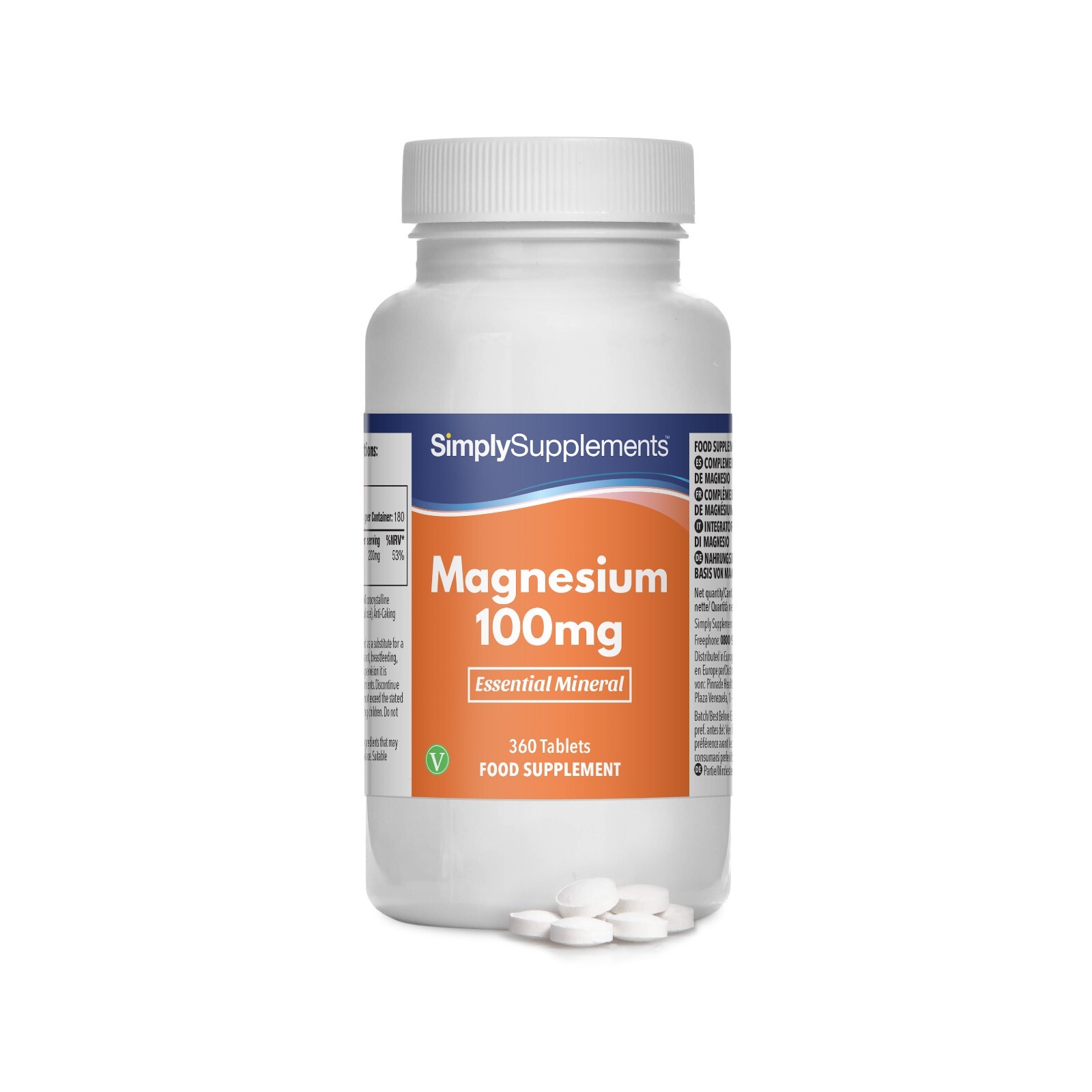 Magnesio 100 mg - 360 Compresse  - SimplySupplements