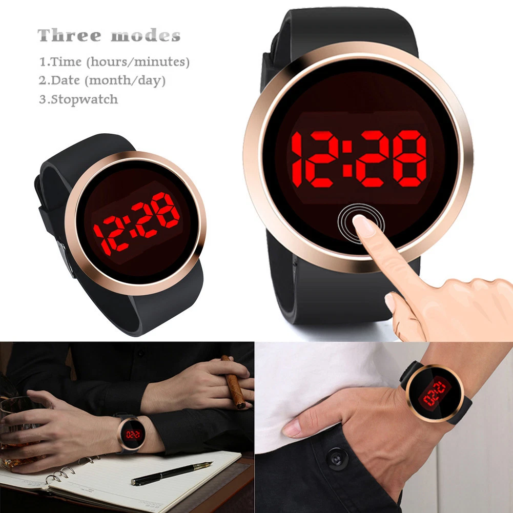 Wrist watch digital touch screen sale