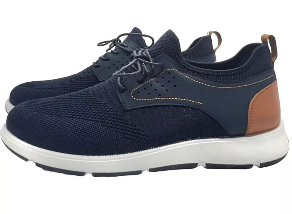 Dr Keller Julian Mens Navy Perforated Synthetic Design 4 Eyelet Lace Up Shoes