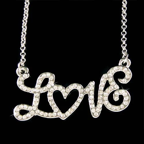 VALENTINO Love Lettera Cuore IN Swarovski Cristallo Valentine Family Collana Natale Nuovo