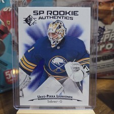 2021-22 SP Blue Ukko-Pekka Luukkonen Rookie Card. rookie card picture
