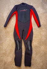 O'Neill Youth Reactor 3/2mm Back Zip Full Wetsuit 3:2 Black/Red, Grey, 16 LN 