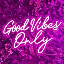 Good Vibes Only Neon Sign Good Vibes Neon Signs for Wall Decor Beautiful Pink