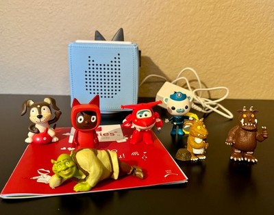  Tonies Toniebox Audio Player Bundle Lot -- Box + Charger + 7 Figurines EUC