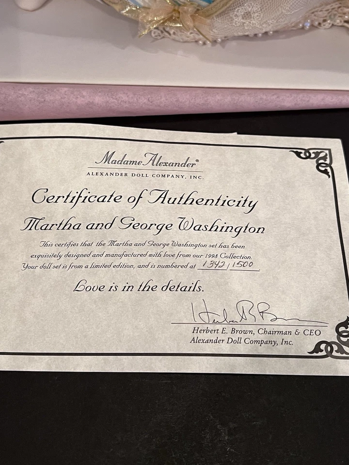 8-дюймовые куклы Madame Alexander George & Martha Washington 79940 новые в коробке ограниченное издание - Изображение 4 из 4