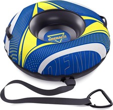 Inflatable Snow Tube Sled - Snow Tubes for Sledding Heavy Duty with Premium Canv