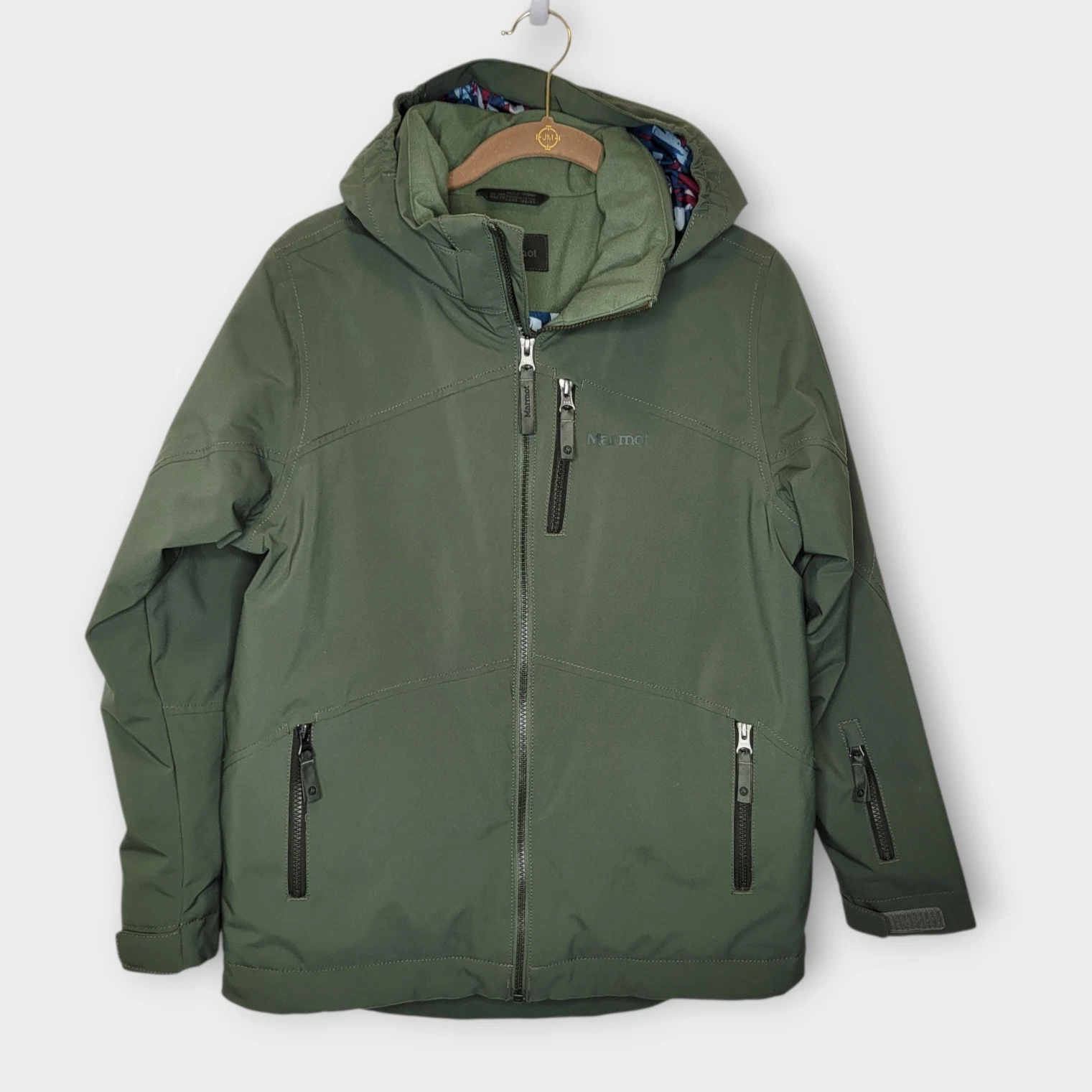 Marmot Boys Ripsaw Midweight Ski Snow Jacket XL Olive Green