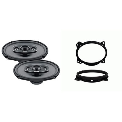 Hertz UNO Series Pair X-690 6x9'' Four-Way Coaxial Speakers with Speaker Mount...