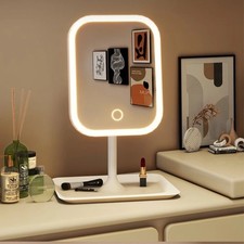 Specchio Trucco LED con Luce Touch Control Tavolo Regolabile Specchio Vanità