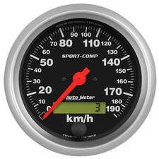 Autometer Sport-comp Series Speedometer 0-190 Kph 3 38 Dia Electrical 3987-m