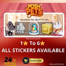 Posh Pet - Monopoly.go Stickers Go- 1  To 6  All Available - Cheap
