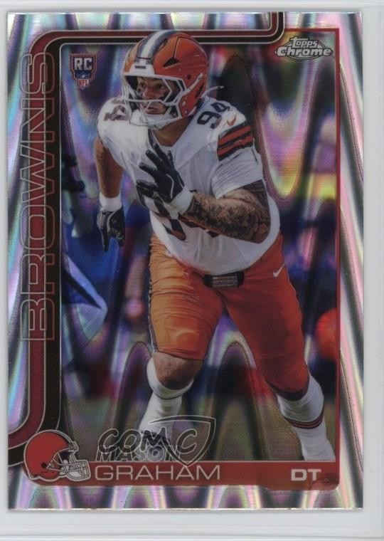 2025 Topps Chrome Rookies RayWave Refractor Mason Graham #302 Rookie RC