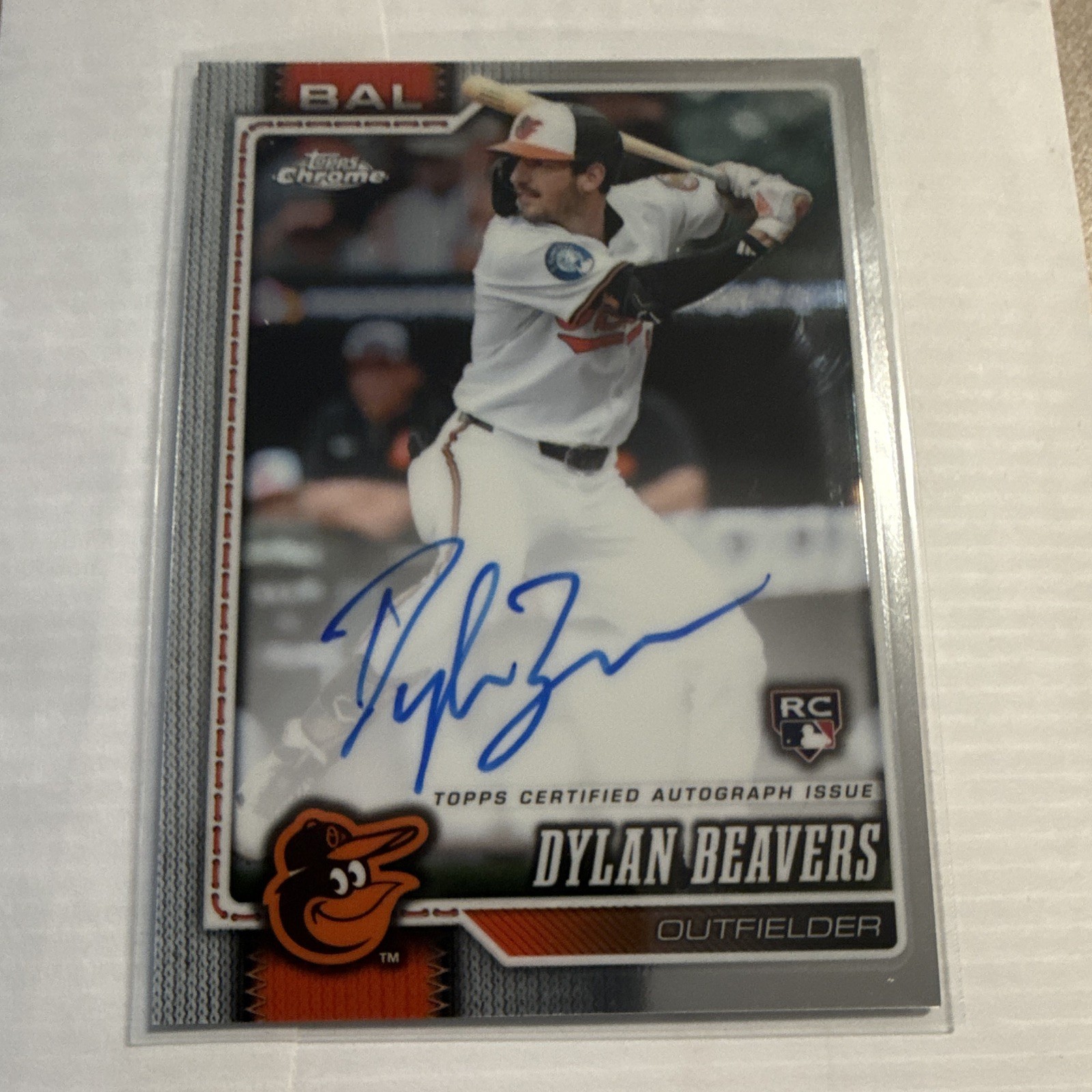2026 Topps Chrome RA-DB Dylan Beavers RC Auto Baltimore Orioles