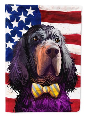 Gordon Setter Dog American Flag Garden Flag CK6543GF