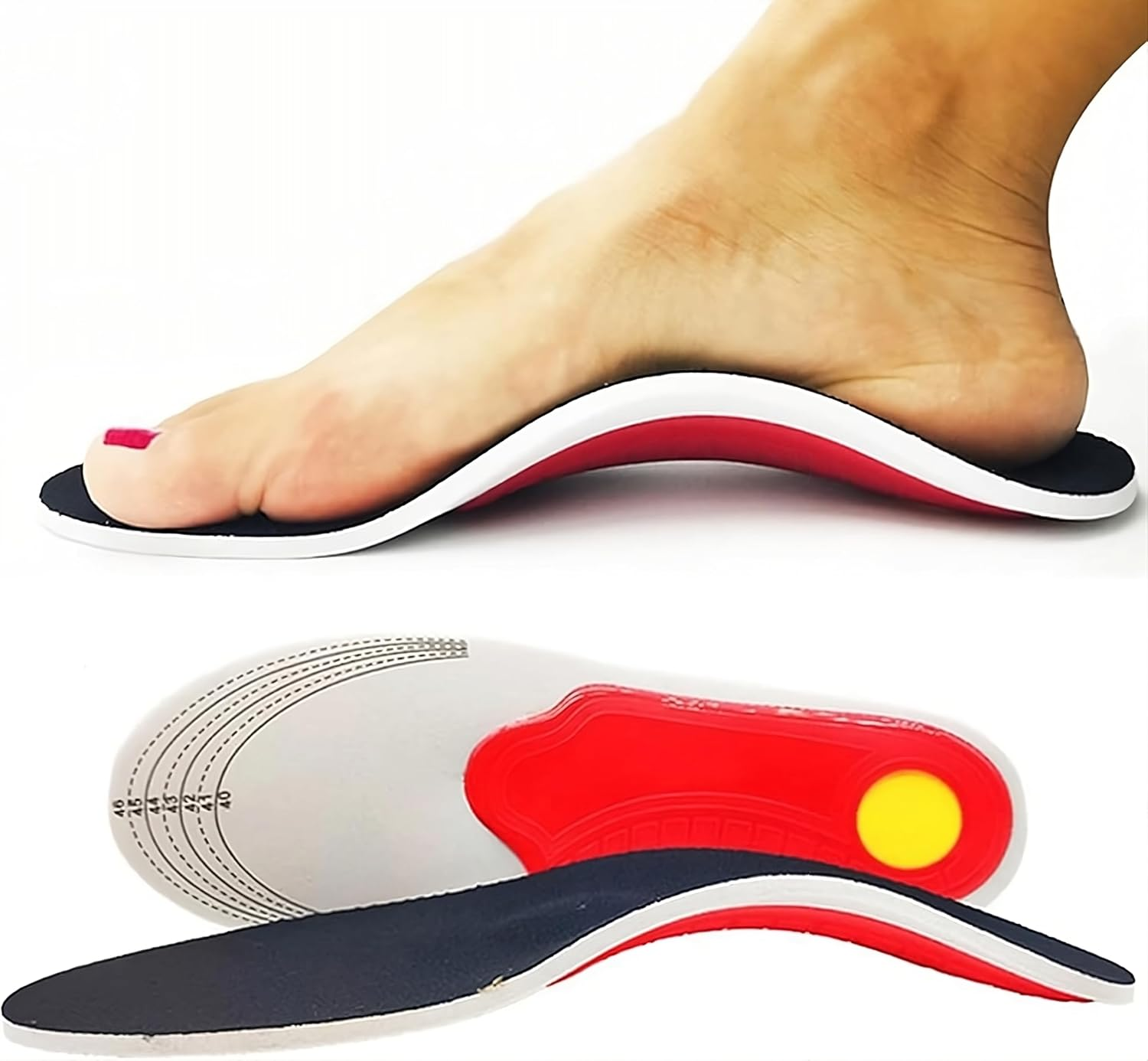 Plantar Fasciitis Relief Arch Support Shoe Inserts Insoles for Flat Feet for Men