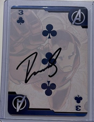 ROBERT DOWNEY JR Signed on Card Autograph Iron Man/Avengers (Tony Stark) AA COA