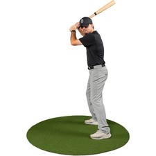 Artificial Grass Fungo Practice Mat Baseball Hitting Stance Area Mat 5' Diameter