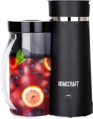 Iced Tea Maker Cold Brew Coffee Machine 2Qt Pitcher Steeping Basket Black