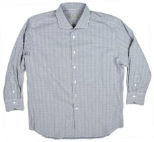 Canali 1934 Mens Check Cotton Shirt Size 17.5 /44 New