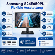 Samsung S24E650PL 24 Full HD LED Monitor Bild...