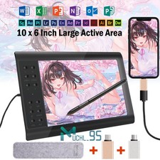 Tableta De Dibujo Gr fico De, 10x6 Pulgadas De  rea Activa Grande Para Dise o