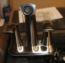 Laundry bathroom faucet brushed nickel new in box 4Inch Centerset