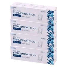 800(4 boxes) 2.75"x9" Dental Self Seal Sterilization Pouches,Dental Tattoo Nail