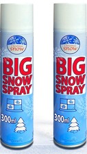 600ml (2x 300ml) Doppelpack "BIG SNOW SPRAY" künstlich groß 300ml, weiß 
