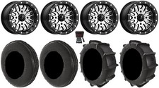 Msa Brute Beadlock 14 Utv Wheels 28 Dune Tires Polaris Rzr Turbo S Rs1