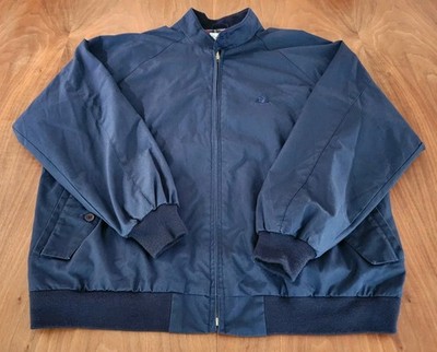 Vintage Izod Harrington Royal Stewart Plaid Lined Jacket Men's XL 90s Classic