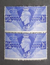 GB. KGVI 1946. RARE ERROR! "Extra port hole at fore" flaw. 2½d Victory. Mint.