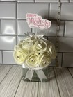 Rhinestone Ivory Foam Rose Bouquet Mothers Day Gift Forever Lasting Arrangement — photo 5