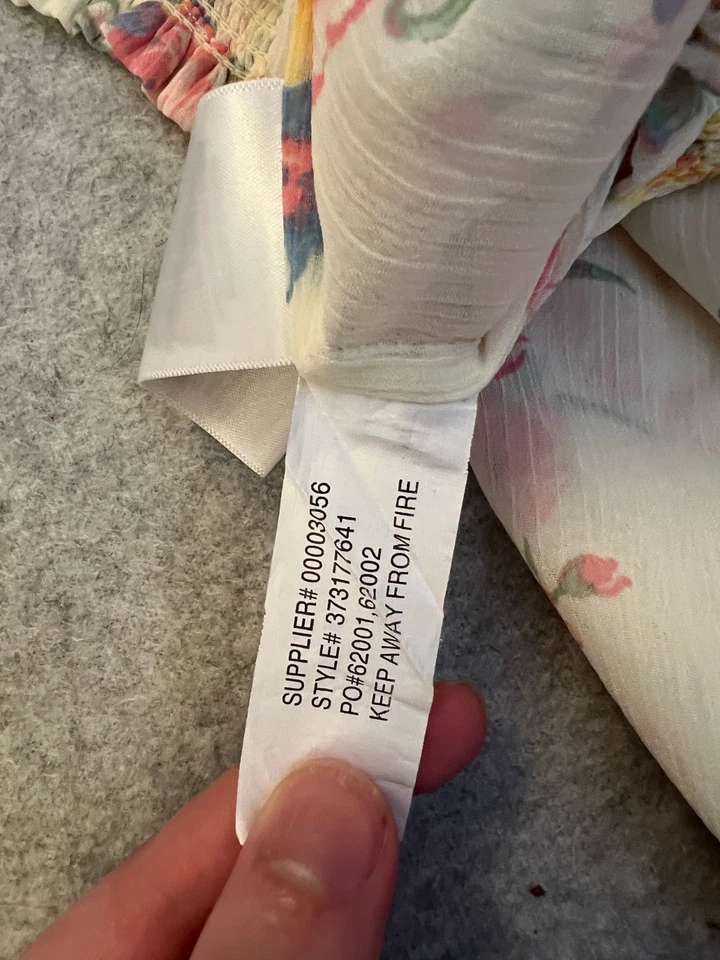 Ralph Lauren Niña Floral Falda en Niveles Niños Talla 7 Cintura Calada Boho Verano Foto 4 de 4