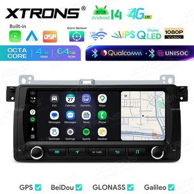 for BMW E46 Rover 75 MG ZT Android 14 Player 8.8'' IPS Screen Inclinometer GPS