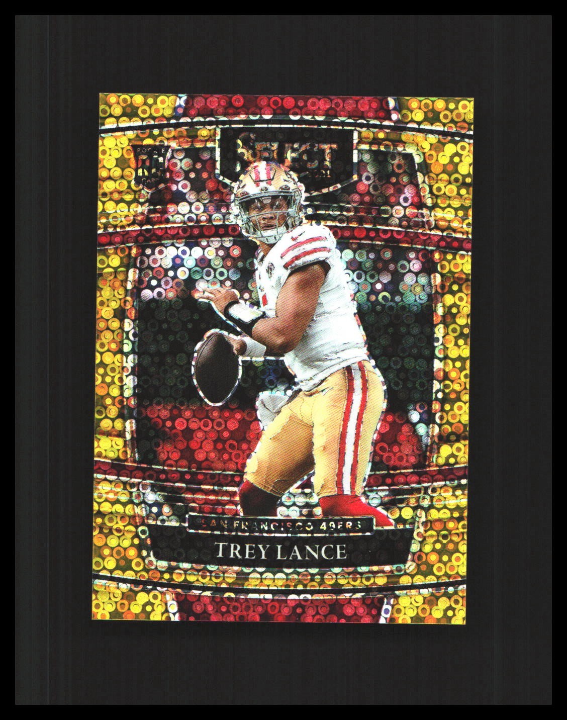 2021 Trey Lance Rookie Card Select No Huddle Gold 1/10 #45 San Francisco 49ers