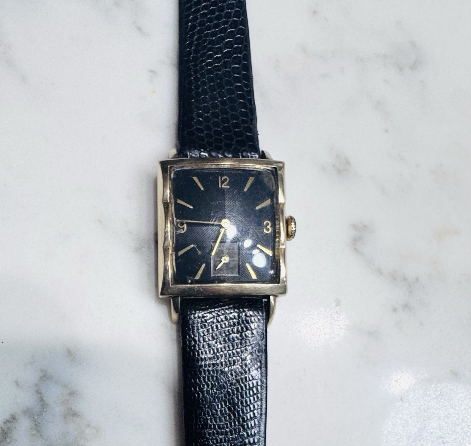 Wittnauer Rectangular 10K Gold Filled Wristwatch … - image 4