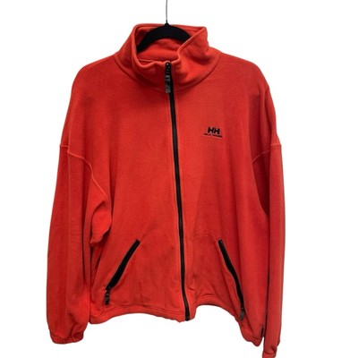Helly Hansen men s fleece jacket full zip orange medium gorpcore outdoor 