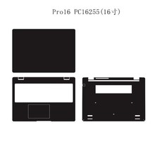 For Dell Dell Pro 16 PC16255 16inch Laptop Carbon Vinyl Sticker Skin Decal Cover