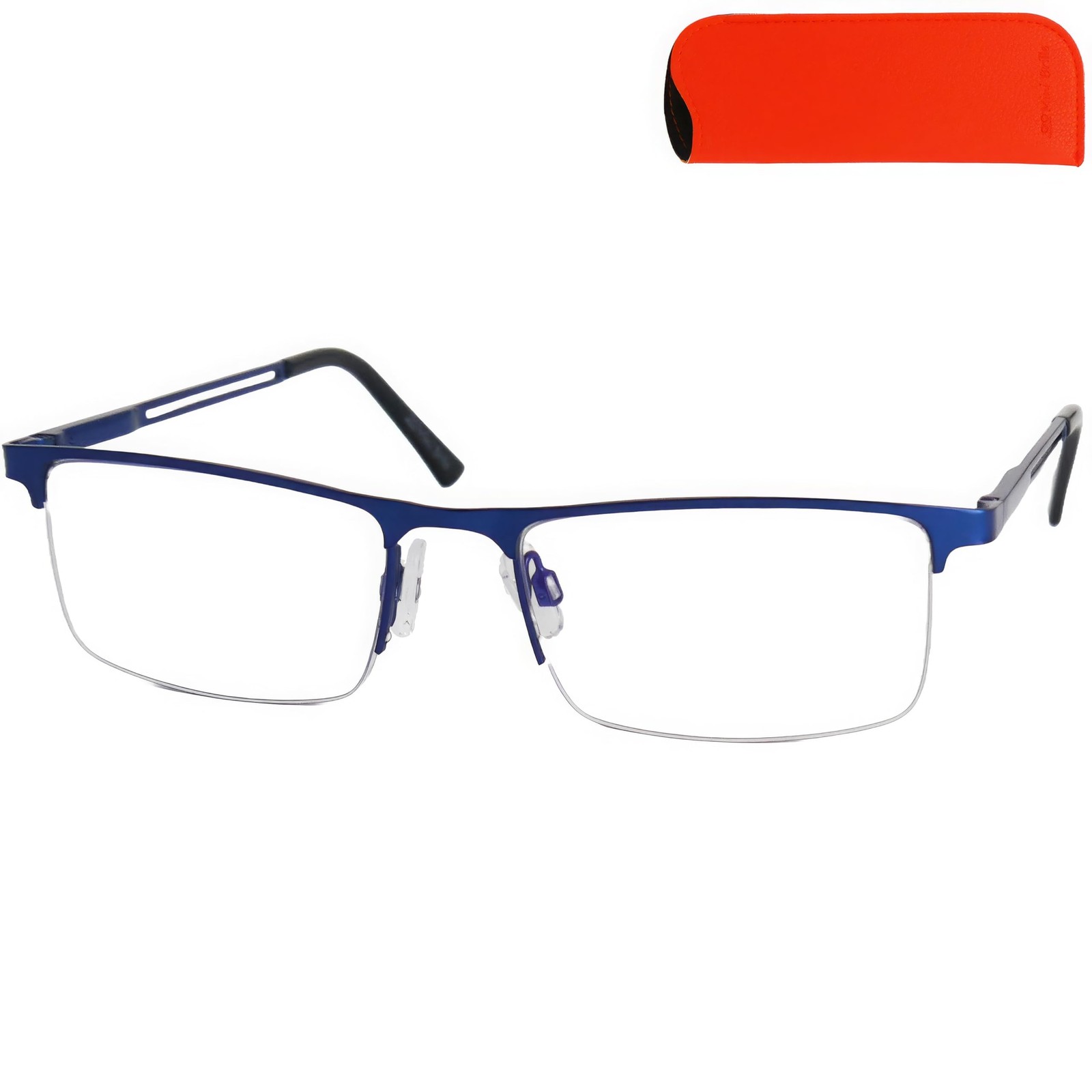Lunettes de lecture en métal demi-cadre pour presbyte avec verres +2.00