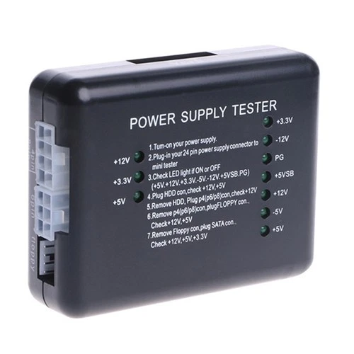 PC Computer Power Supply Test Tools 20/24 Pin ATX SATA HDD Power Supply Tester