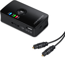 Homespot Bluetooth 5.3 Audio Transmitter for TV - Aptx Low Latency, Dual Stream,