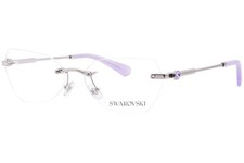 Swarovski SK1031 4001 Eyeglasses Women  s Silver Rimless Style 58mm