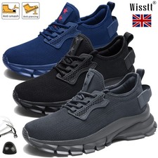 Mens Steel Toe Cap Shoes Safety Trainers Hiking Sports Comfy Work Boots Walking
