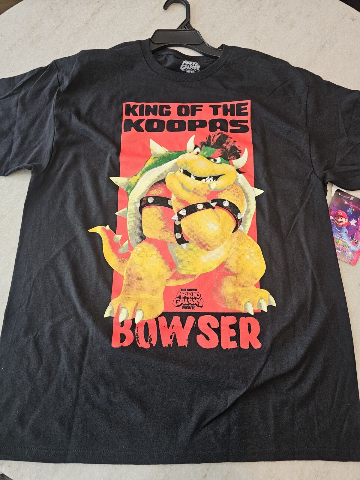 Super mario galaxy movie men's shirt new with tags merchandise size large bowser