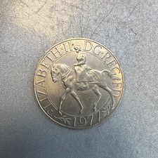 (RARE) 1977 Queen Elizabeth II Silver Jubilee Commemorative Crown Coin DG.REG FD