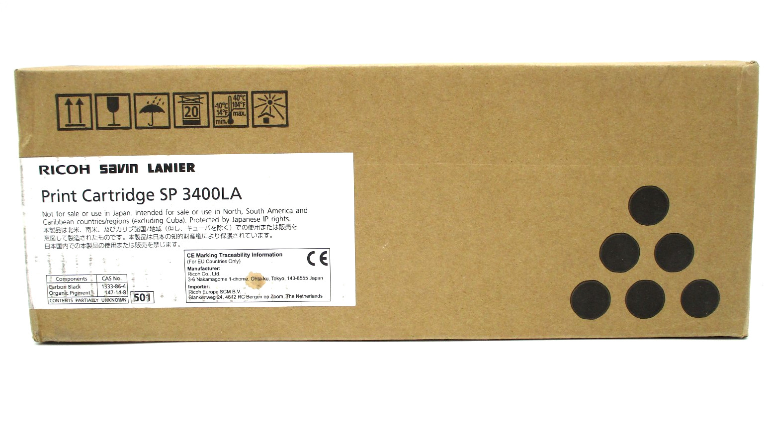 Genuine Ricoh Savin Lanier SP 3400LA Black Print Cartridge New! 406464