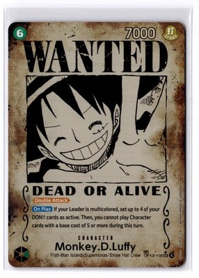 One Piece Monkey.D.Luffy Wanted Poster OP13-118 Carrying On His Will
