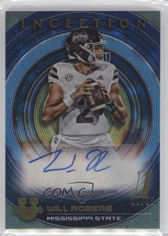 2022 Bowman Inception University Blue Foil 60/99 Will Rogers #BIA-WRS Auto 19rf